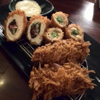 牡蠣フライと巻きかつ定食(とんかつ新宿さぼてん 大井町アトレ店)