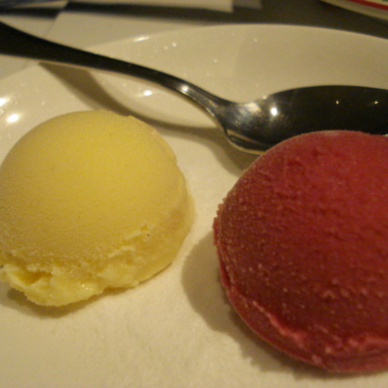 アイスクリームとソルベの盛合せ(カフェ・ドゥ・シャンパーニュ)