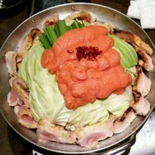 炙り大山鶏の明太鍋(串焼き居酒屋 つくね十番 池袋店)