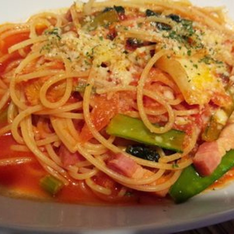 春野菜とアンチョビトマトソース(JYOJYO)