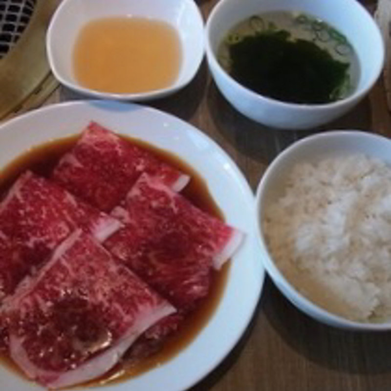 ロース定食(焼肉の名門 天壇 銀座店)