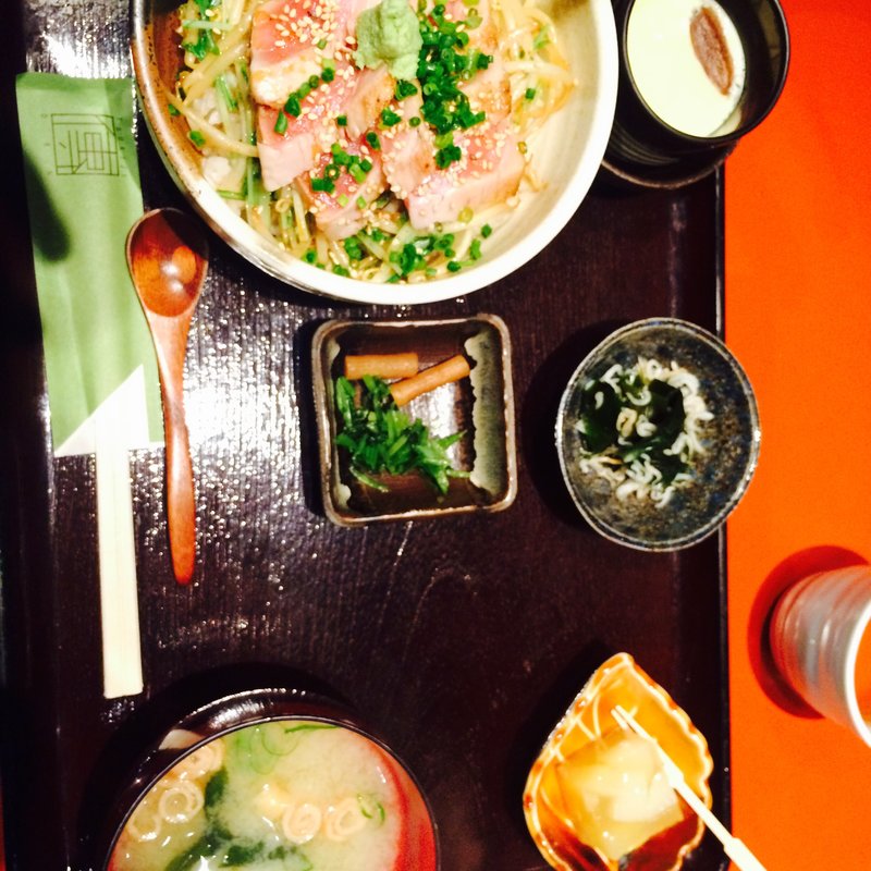 鮪中とろ炙り丼定食(傳 人形町店 )