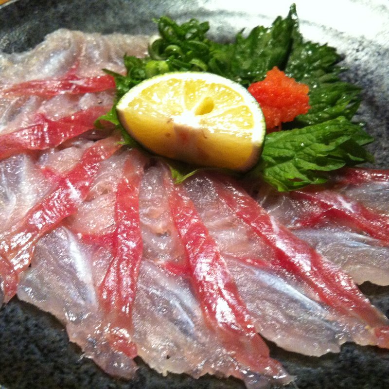 なまず薄造り(創作小屋 いなかもん)