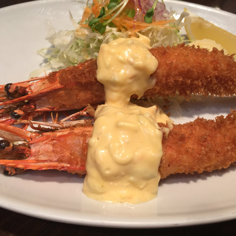 海老フライ定食(グロリアみその)