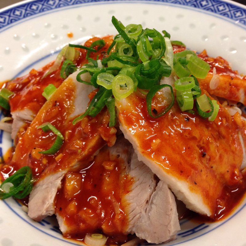 蒸し豚 ガーリックソース(なかちゃん )