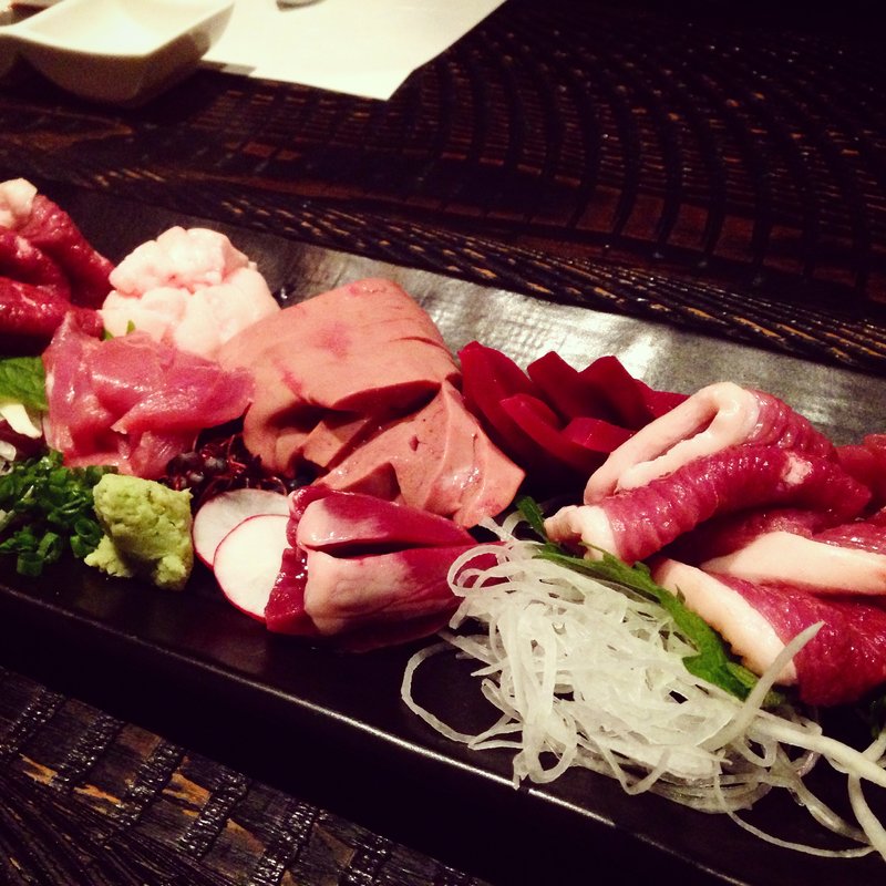 鴨刺身盛り合わせ(河内鴨料理 田ぶち )