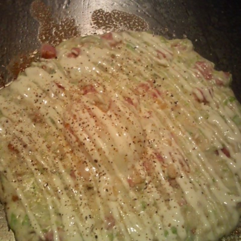 カルボナーラもんじゃ(西屋 南堀江店 （にしや）)