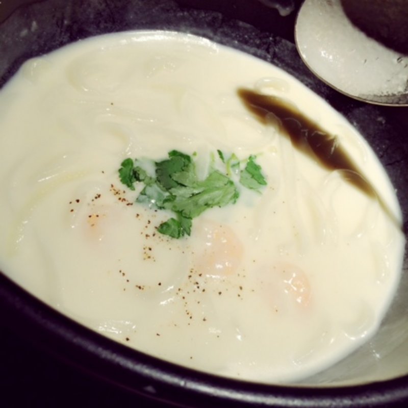 貝柱のクリームおうどん3玉(麺匠の心つくし つるとんたん 新宿店)