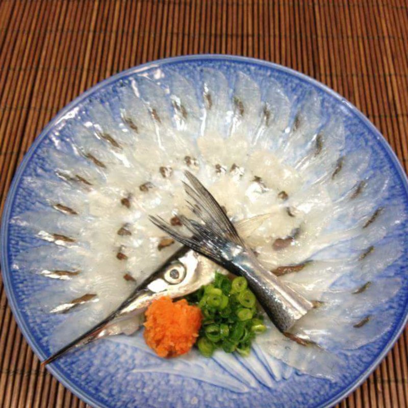 サヨリの刺身(喜多八)