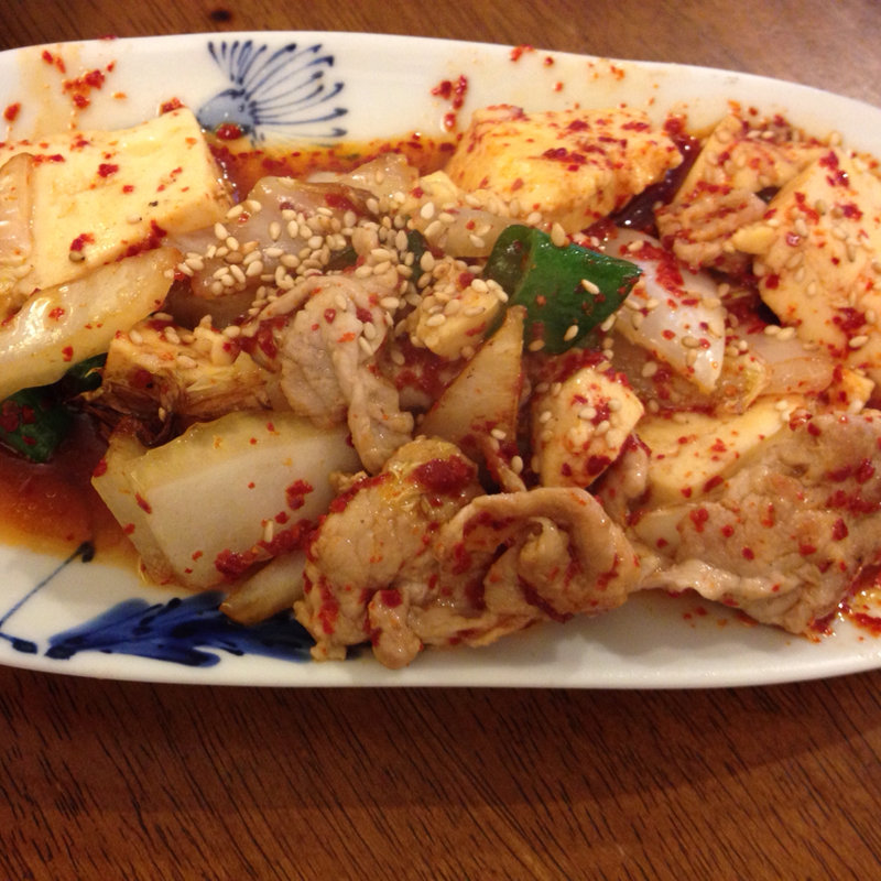 豆腐辛し炒め(居酒屋 一番 )