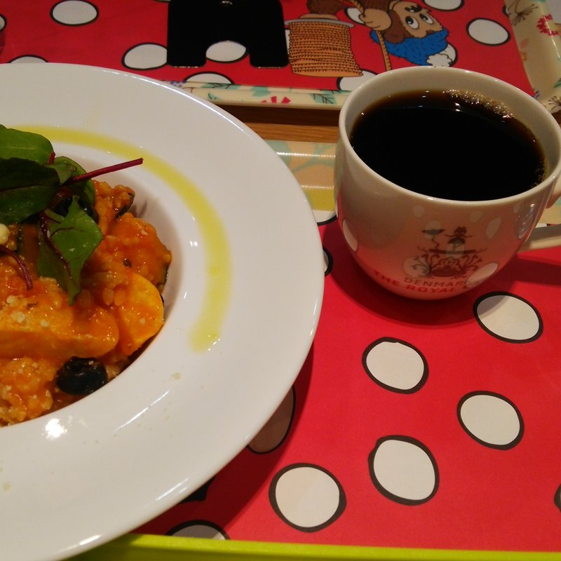 南瓜と茄子のトマトリゾット(デンマーク・ザ・ロイヤルカフェテラス )