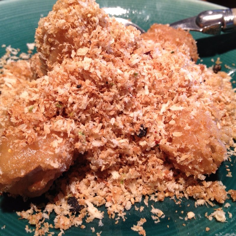 タラ白子の金砂炒め(老虎菜 （ラオフーツァイ）)