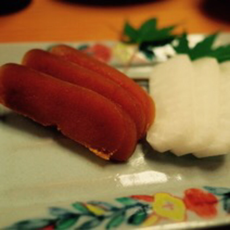 自家製からすみ(明月庵 ぎんざ田中屋 銀座本店)