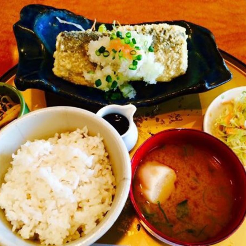 さわら揚げみぞれおろしポン酢定食