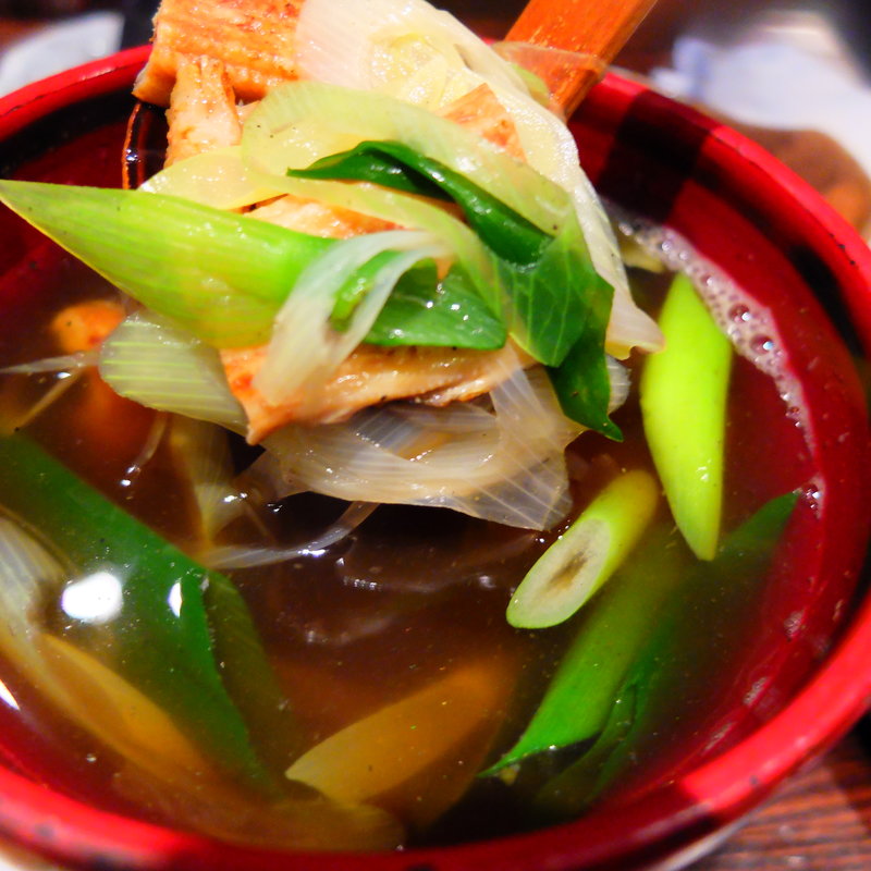 九条ネギとアナゴのたいたん(晃庵 京都駅前店 （こうあん）)