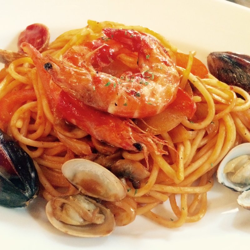 魚介を使った丸の内ナポリタン(Cafe1894)