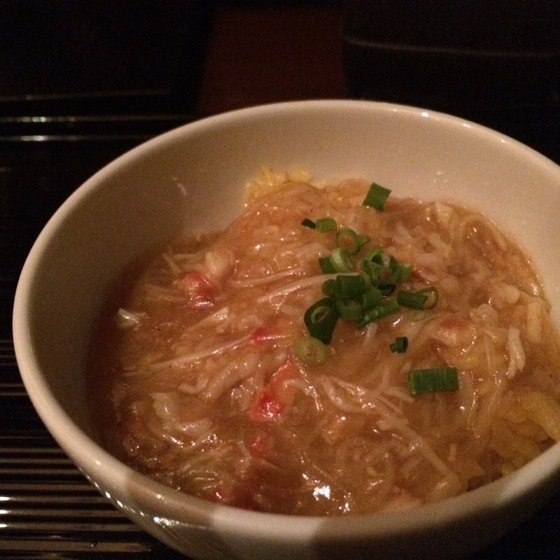 フカヒレの上海蟹味噌風味あんかけ黄金チャーハン(中国料理 カリュウ （かりゅう Karyu）)