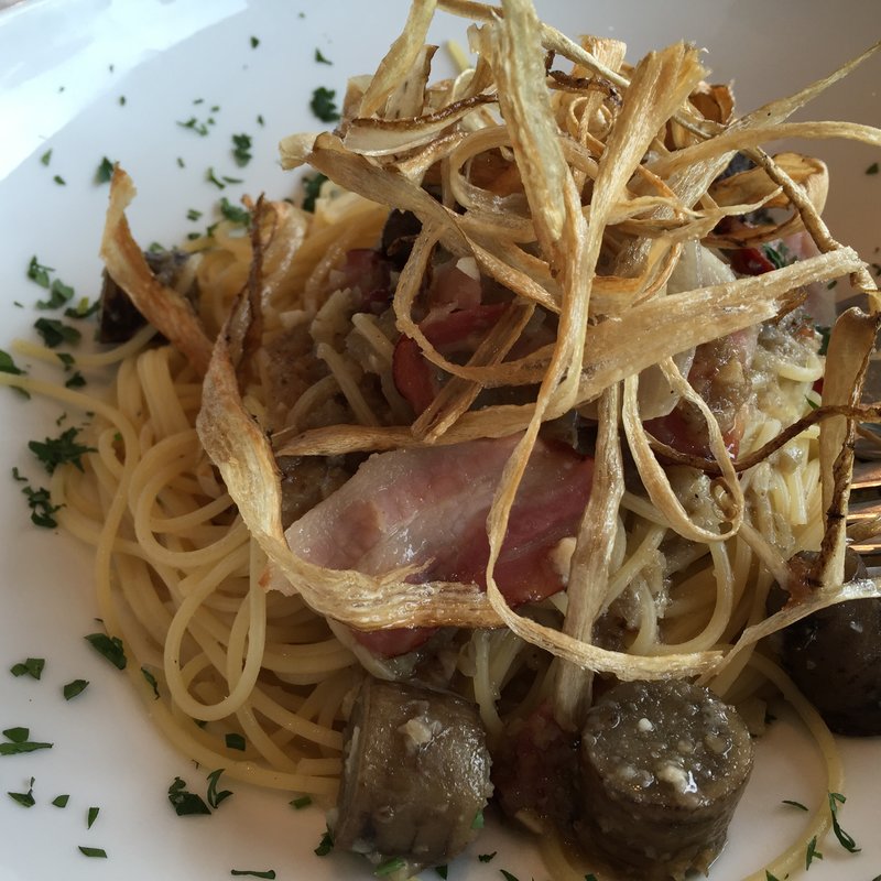 春ゴボウとベーコンのラグー(KNOCK CUCINA BUONA ITALIANA 六本木ヒルズ店)