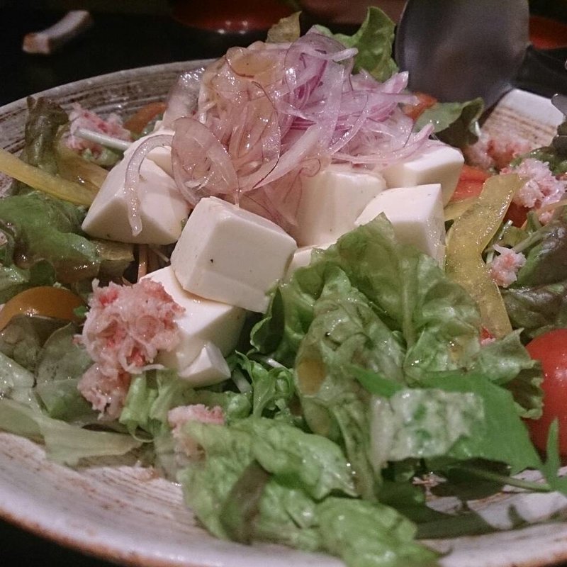 自家製豆腐サラダ(佐藤水産 （さとうすいさん）)