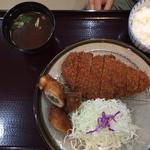 ロースかつとアスパラベーコンフライ膳