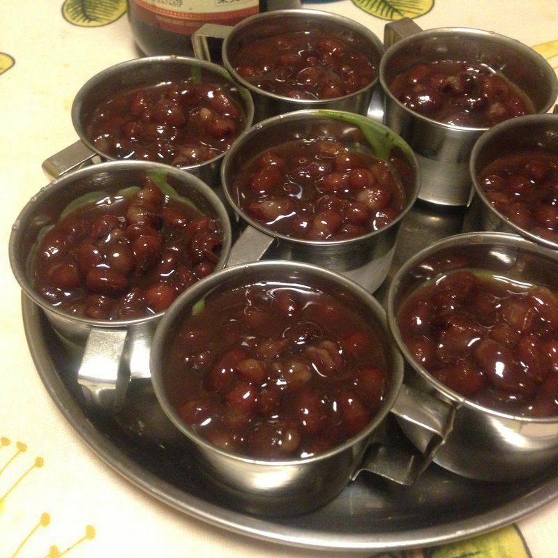 あずきと抹茶のプチパフェ(まるごと食堂)