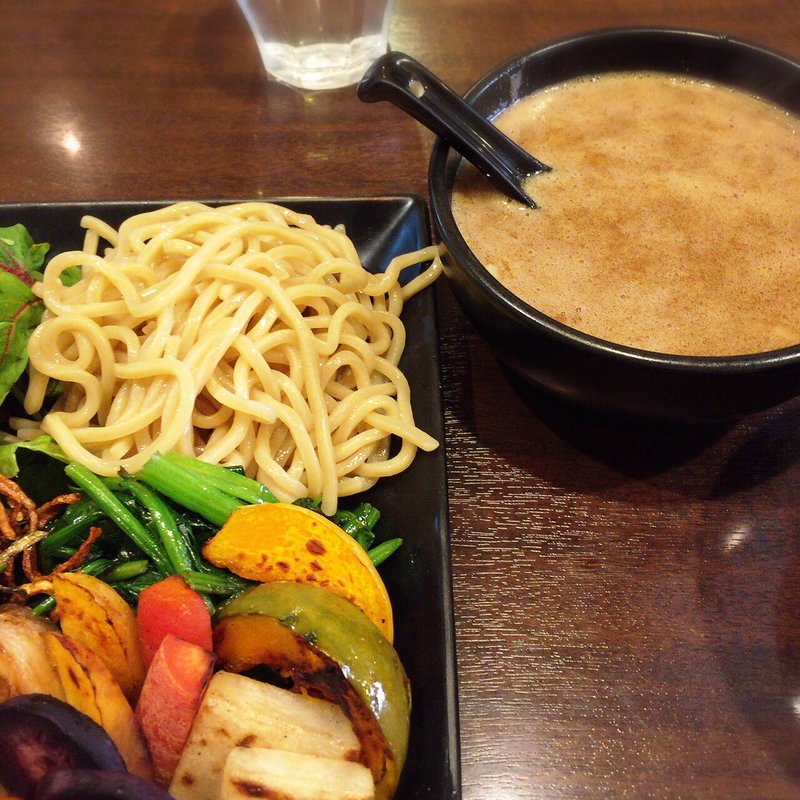 野菜味玉つけ麺（塩）(camino)