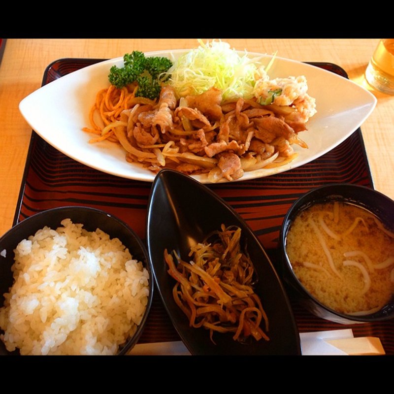 美明豚の生姜焼き定食（ポテトサラダ付き）(かど新)