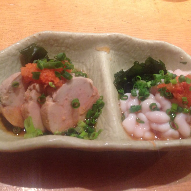 白子とあんきも(魚真 渋谷店)