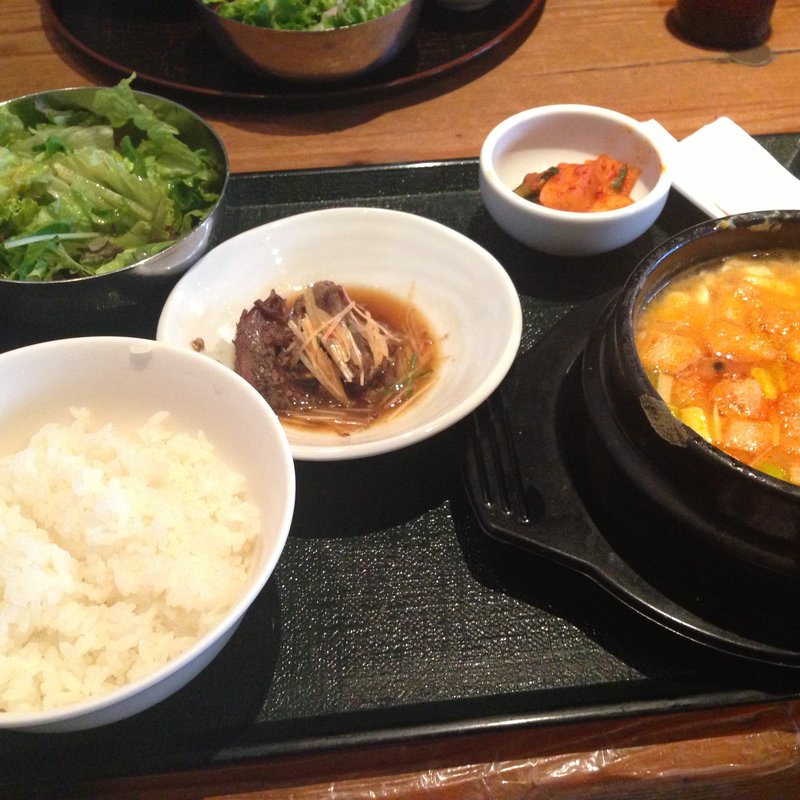 豚スンドゥブセット(韓国料理店 コパン・コパン)