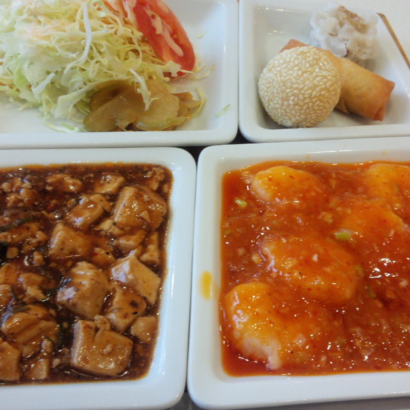 ホリデイ定食　エビのチリソース煮(百楽 )