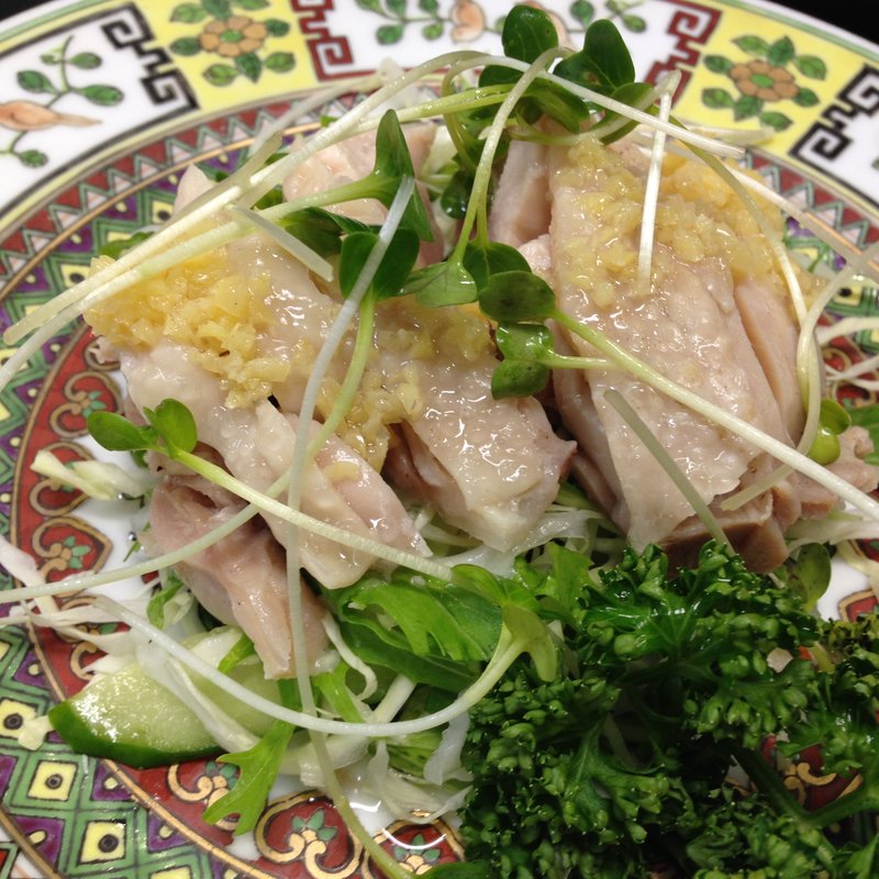 香港式蒸し鶏(広東料理 天天)