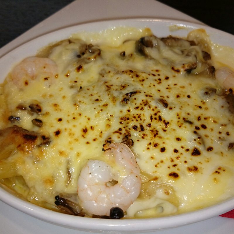 海老とキノコのクリームペンネグラタン(No Name Cafe -shinsaibashi- （ノーネームカフェ）)
