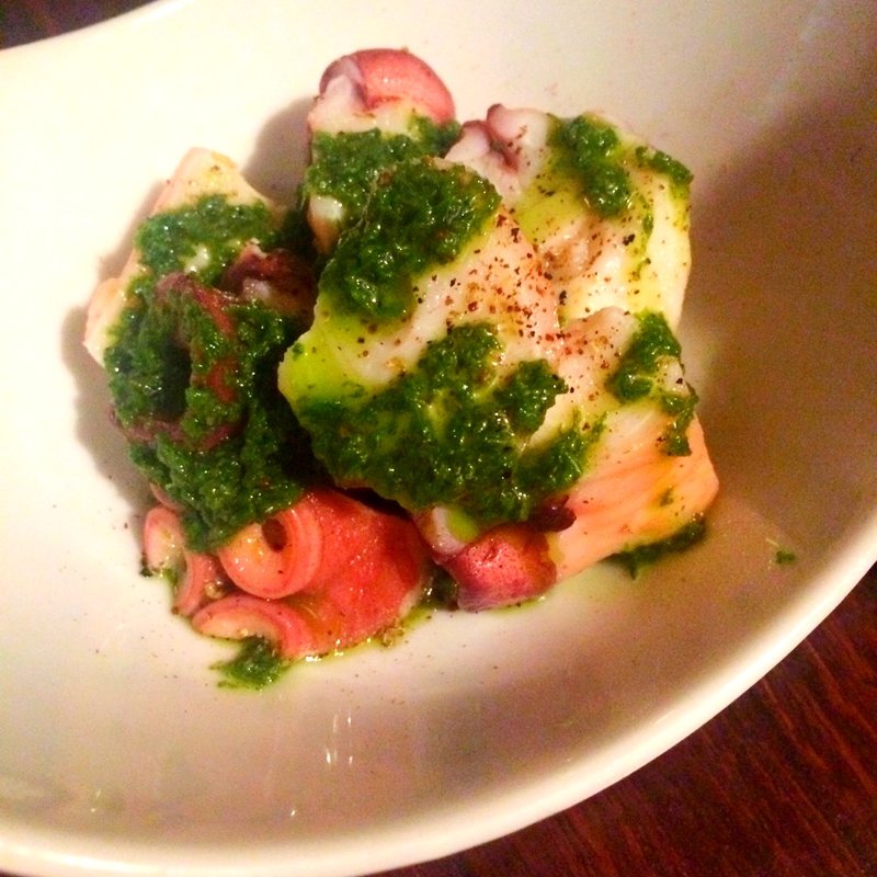 北海道産水タコの柔らか蒸し　花山椒ソース(南青山エッセンス)