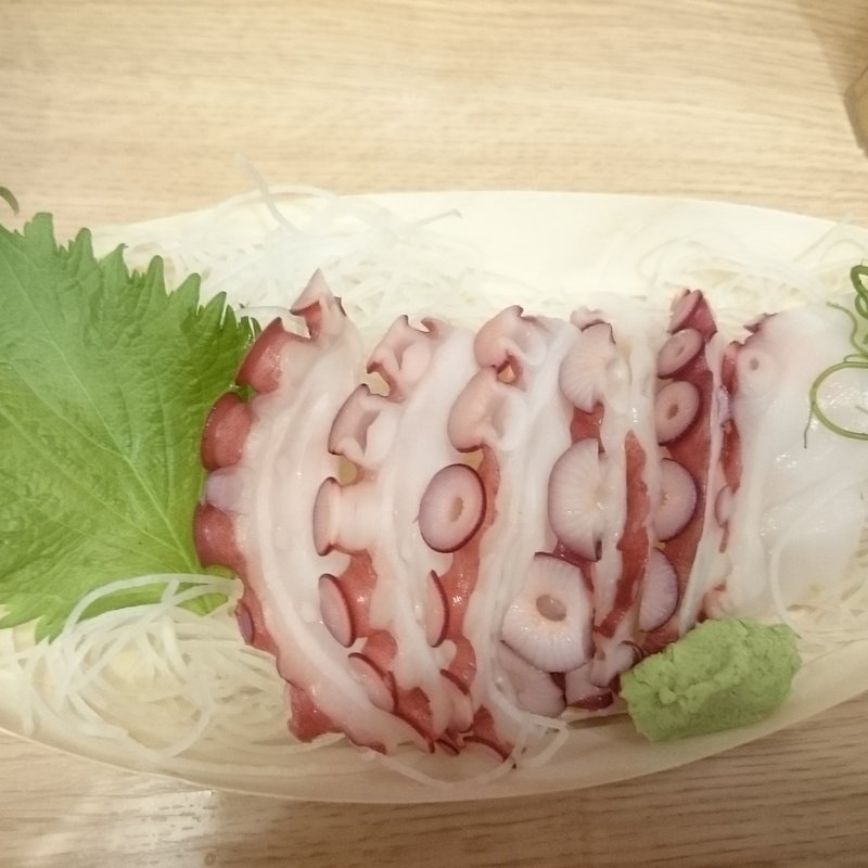 水タコ刺(築地食堂源ちゃん マークイズみなとみらい店)