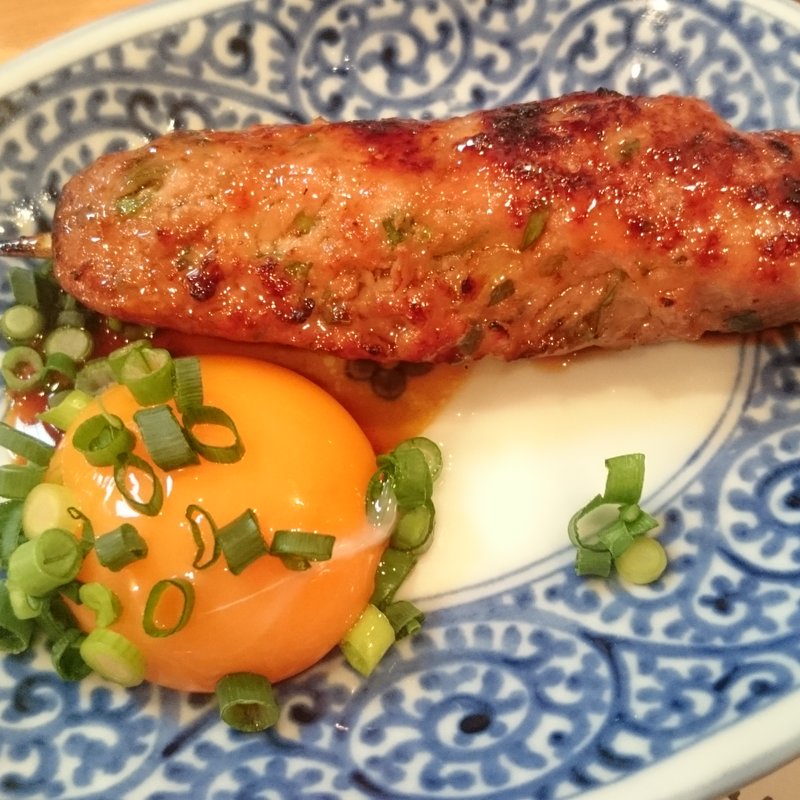 つくねタレ黄身付き(地鶏屋 （じどりや）)