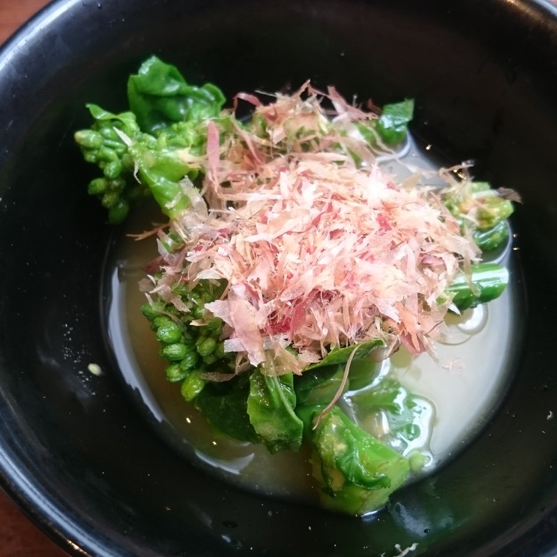 菜の花からし和え(もつ焼 大統領 本店)