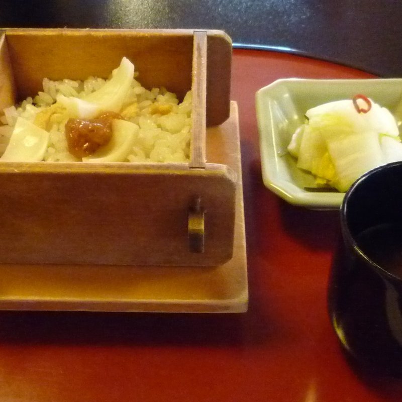 百合根ご飯、汁、香の物(東京 芝 とうふ屋うかい （とうふやうかい）)