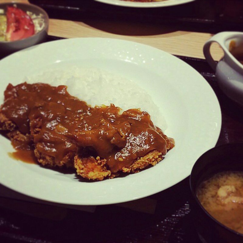 カツカレー定食(旬の味　福家)