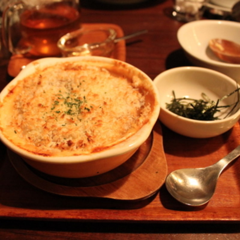 鶏そぼろと里芋の豆乳グラタン(和カフェ　yusoshi)