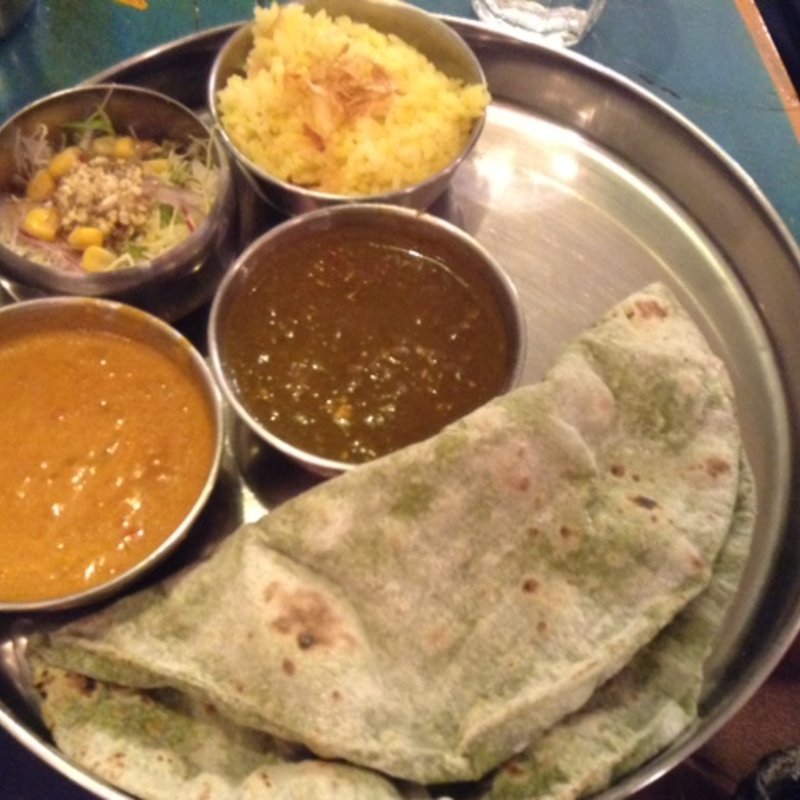 エビ＆ホウレンソウカレー定食(カンテグランデ NU chayamachiプラス （CANTE GRANDE）)