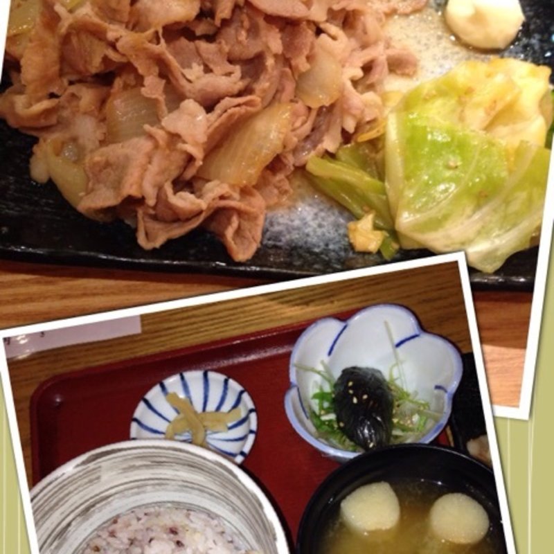 生姜焼きセット（ランチ）(ろくまる 五元豚 新宿三井ビル店)