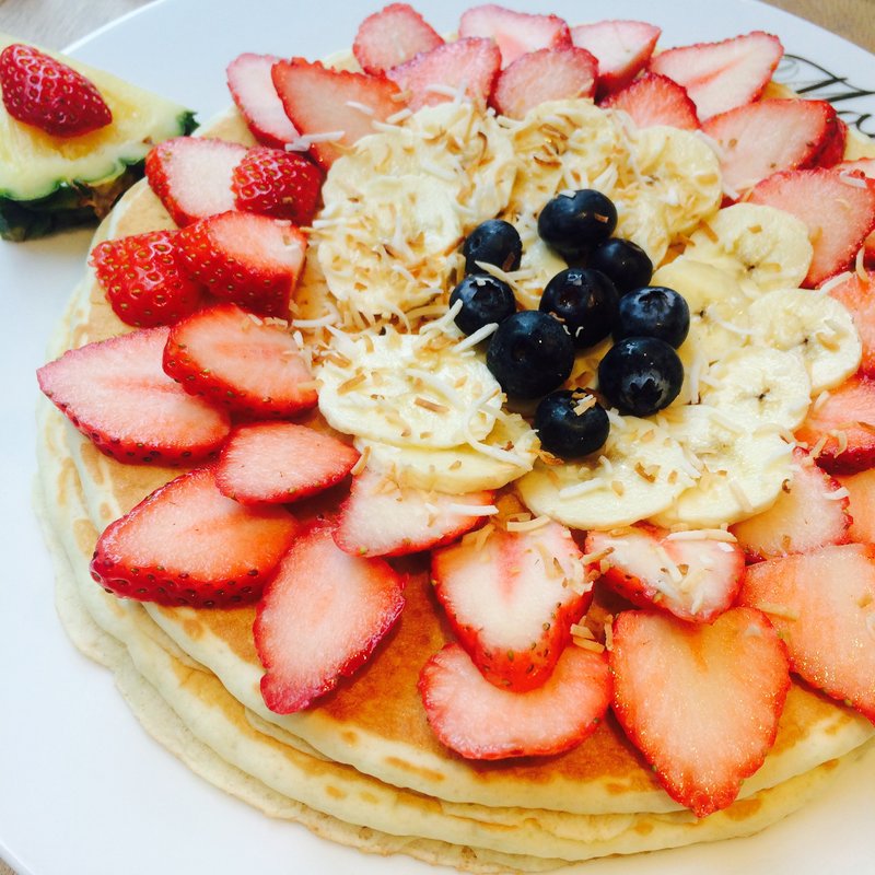 フレッシュフルーツパンケーキ Double(Moena CAFE)