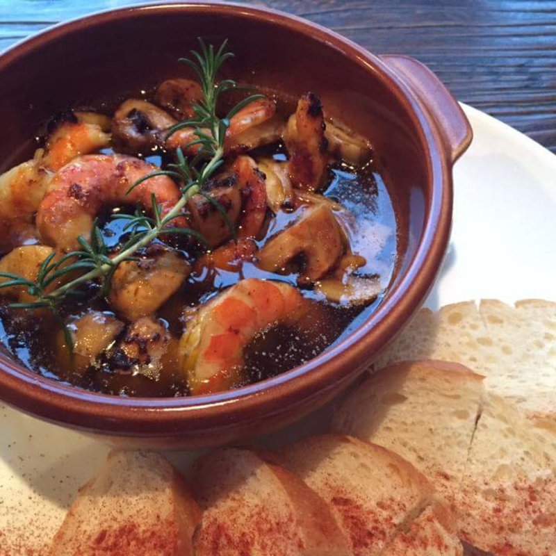 海老ときのこのアヒージョ(スナンカフェ （Sunan Cafe）)