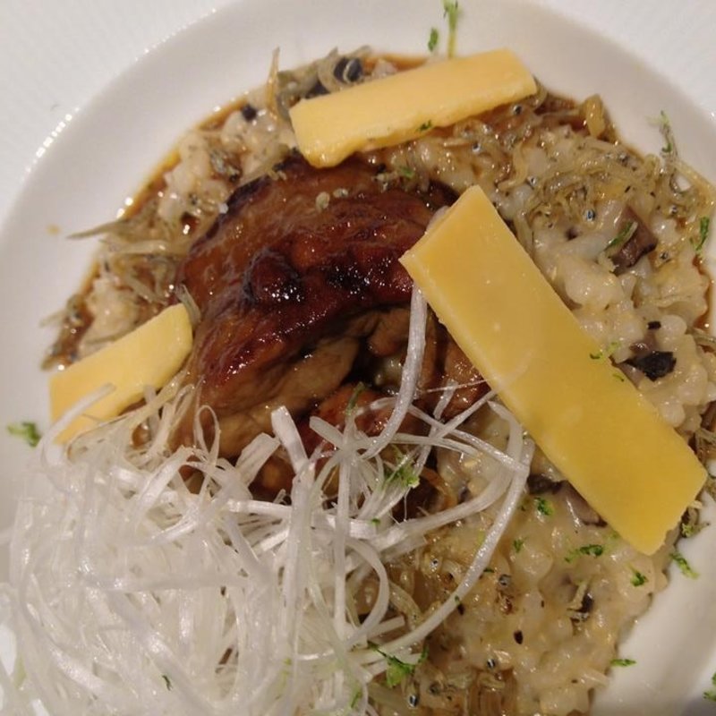 フォアグラトリュフリゾット。(俺のやきとり 銀座9丁目)