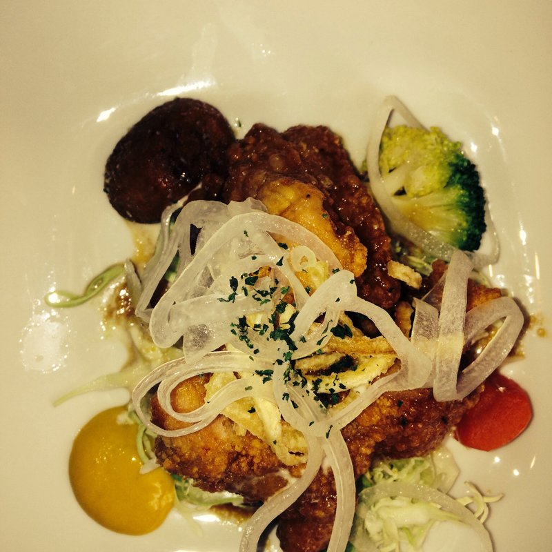 若鶏のからあげ、スープ、ライス、ドリンクつき(グルヌイユ )