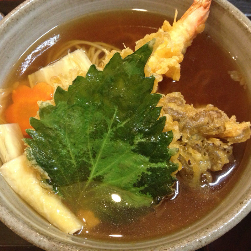 湯葉と海老の天婦羅そば(爽月 （そうげつ）)