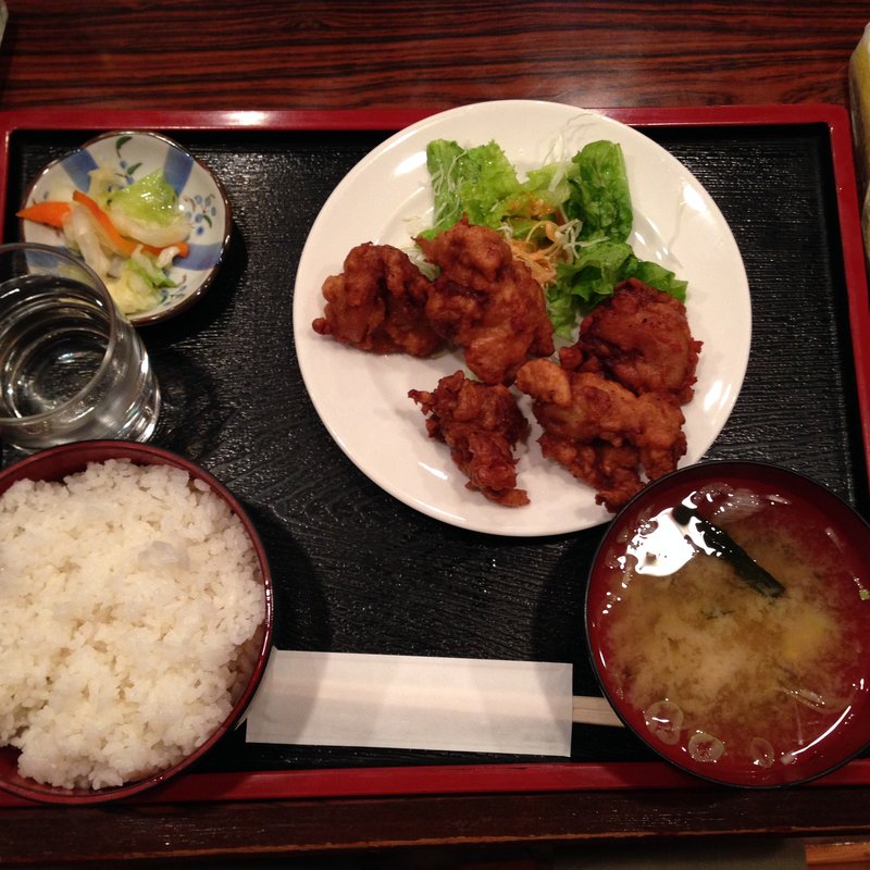 若鶏の唐揚げ定食(さつま)