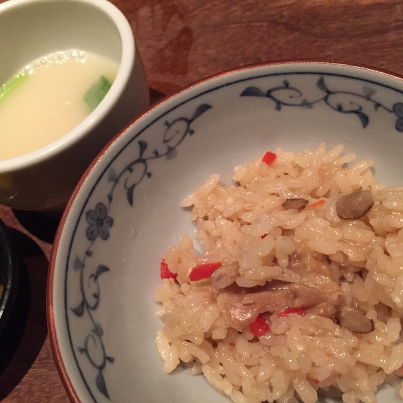 鳥飯と鶏ガラスープ(焼とりの八兵衛 六本木ヒルズ店 )