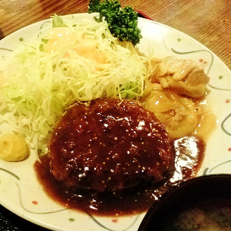 ハンバーグと若鶏の煮込み(大漁)