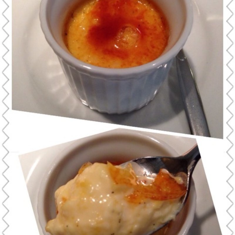 滋養鶏玉子と和三盆のブリュレ(音音 新宿センタービル店)